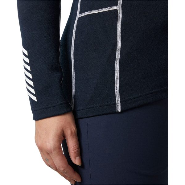 2025 Helly Hansen Womens Lifa Merino Midweight Crew Base Layer 49378 - Navy